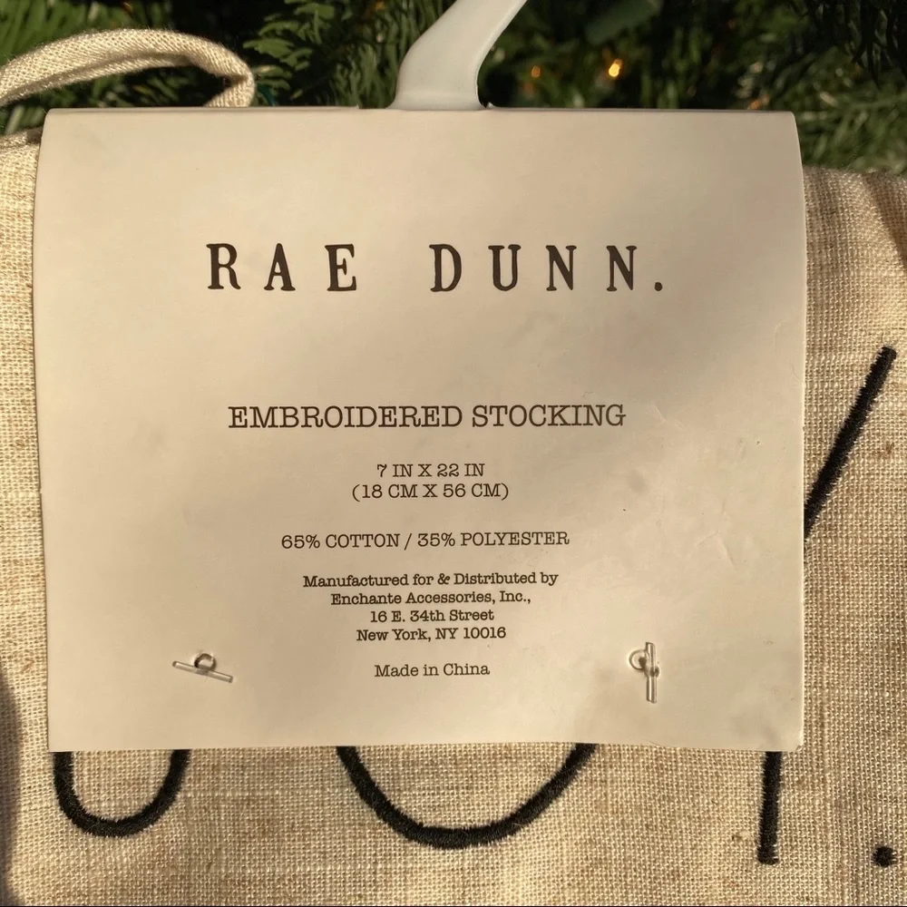 🎄♥️ RAE DUNN “JOY” CHRISTMAS RED EMBROIDERED STOCKING!